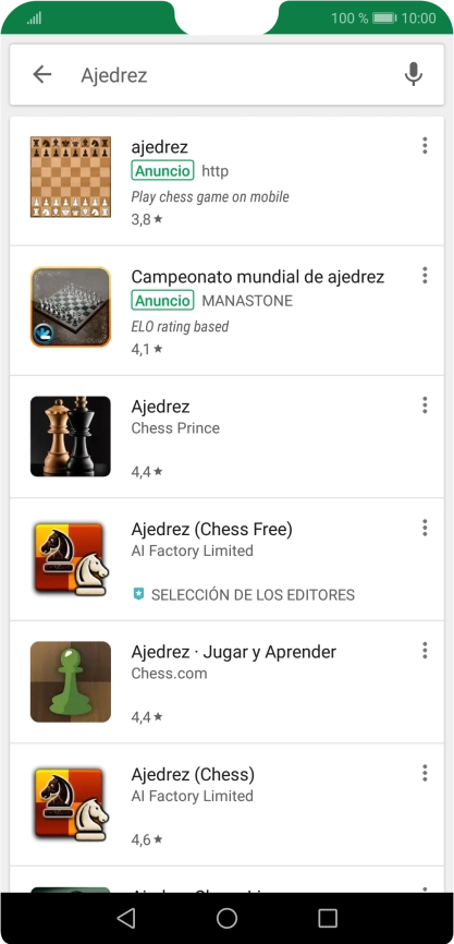 Pulsa la app deseada.