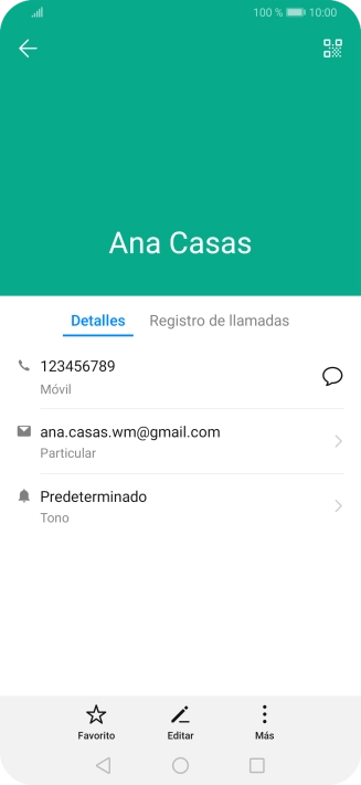 Pulsa el número de teléfono.