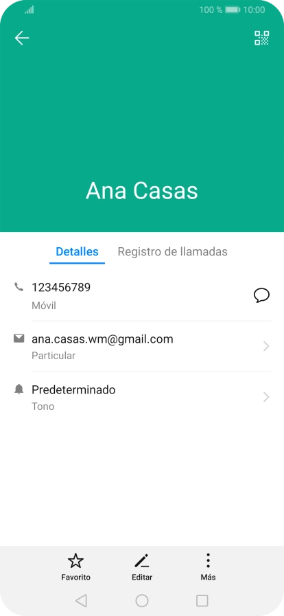 Pulsa el número de teléfono.