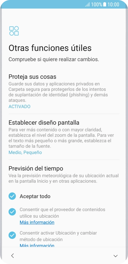 Sigue las indicaciones de la pantalla para transferir contenido desde el otro teléfono y finalizar la activación de tu teléfono.