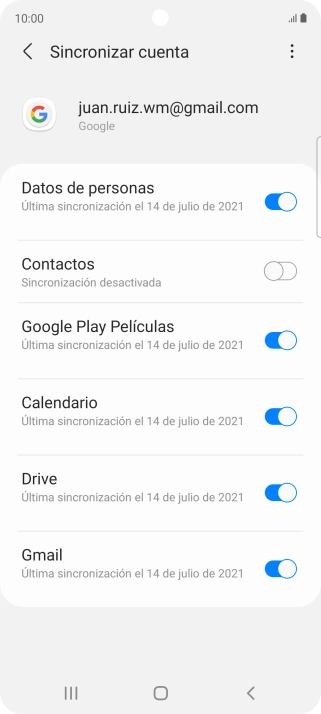 Pulsa el indicador junto a 