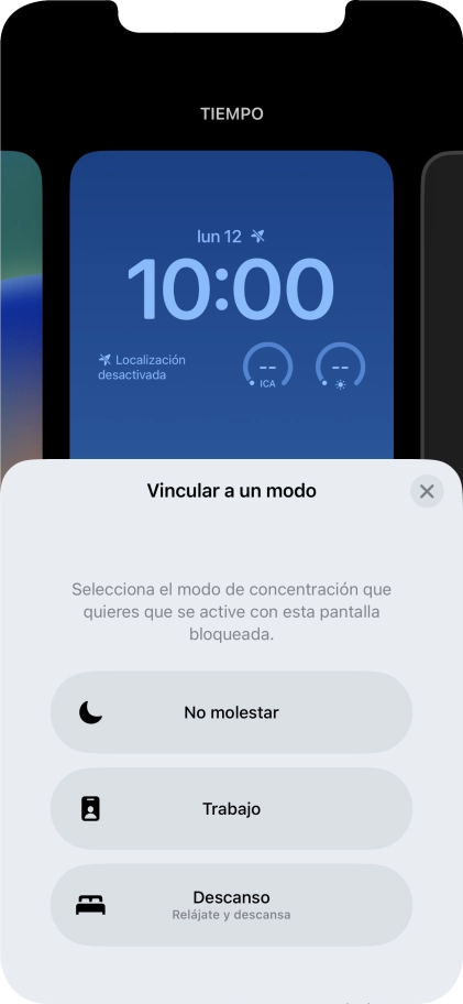 Pulsa un modo de concentración.