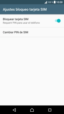 Pulsa Bloquear tarjeta SIM para activar o desactivar la función.
