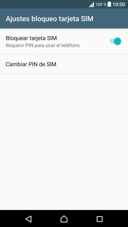 Pulsa Bloquear tarjeta SIM para activar o desactivar la función.