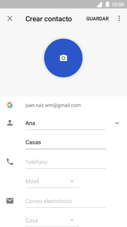 Pulsa Teléfono e introduce el número de teléfono deseado.