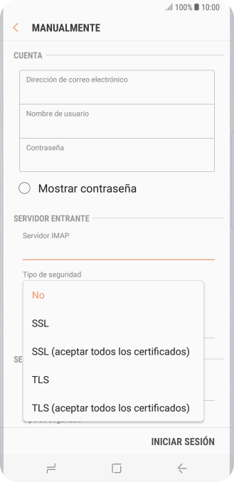 Pulsa No para desactivar la función.