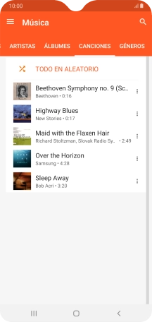 Pulsa el archivo de música deseado.
