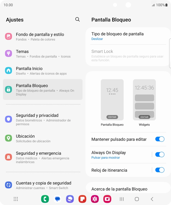 Pulsa Tipo de bloqueo de pantalla.
