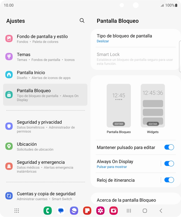 Pulsa Tipo de bloqueo de pantalla.