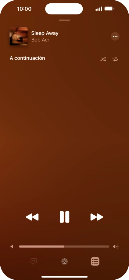 Pulsa el icono de reproducción aleatoria para activar o desactivar la función.