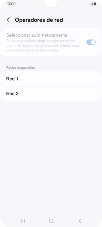 Pulsa la red deseada.