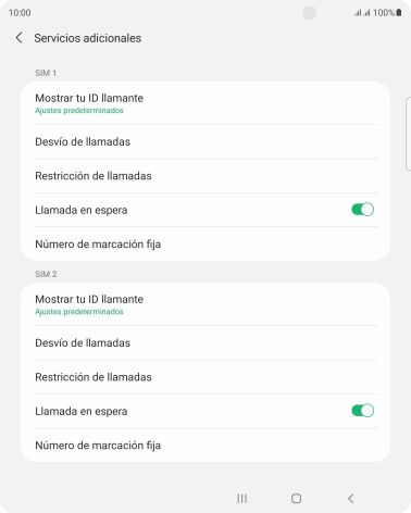 Pulsa Desvío de llamadas bajo la tarjeta SIM deseada.