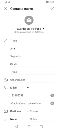 Pulsa el icono de aceptar.
