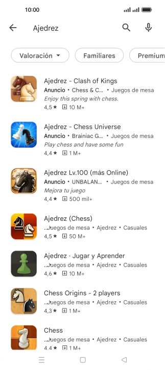 Pulsa la app deseada.