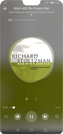 Pulsa la flecha hacia la derecha para ir al archivo de música siguiente.