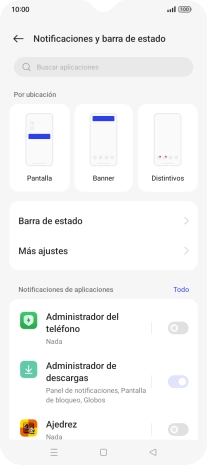 Pulsa el indicador junto a las apps deseadas para activar o desactivar la función.