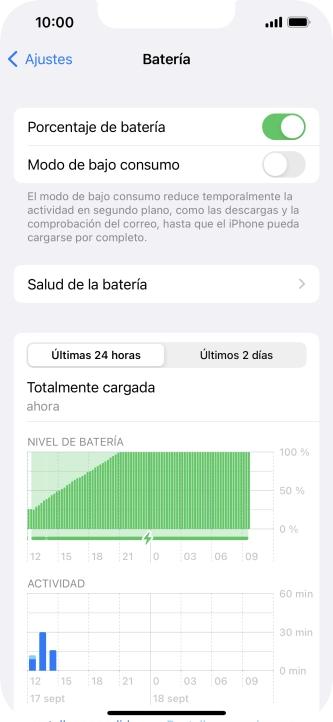 Desliza el dedo hacia arriba desde la parte inferior de la pantalla para terminar y volver a la pantalla de inicio.