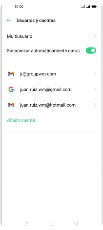Pulsa el indicador junto a 