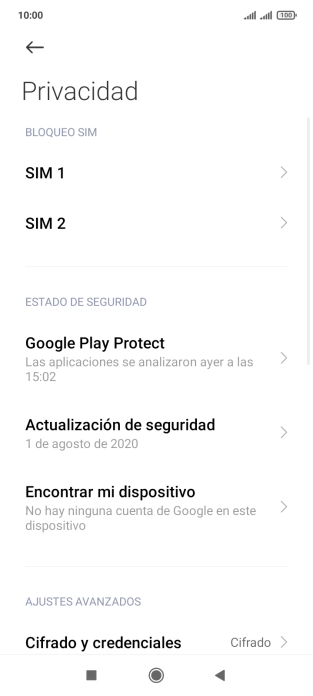 Pulsa la tarjeta SIM deseada.