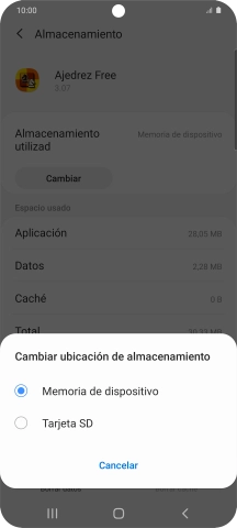 Pulsa el nombre de la tarjeta de memoria.