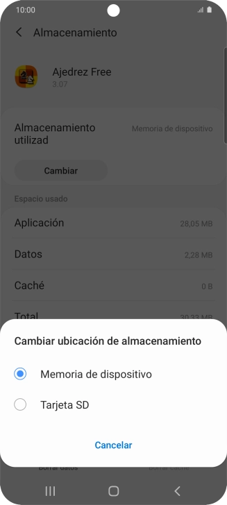 Pulsa el nombre de la tarjeta de memoria.
