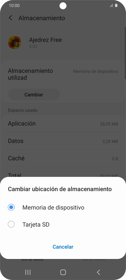 Pulsa el nombre de la tarjeta de memoria.