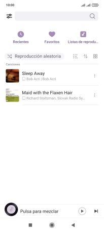 Pulsa el archivo de música deseado.