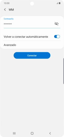 Introduce la contraseña de la red wifi y pulsa Conectar.