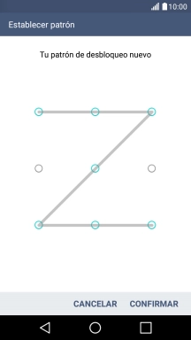 Vuelve a introducir el código de seguridad seleccionado y pulsa CONFIRMAR.
