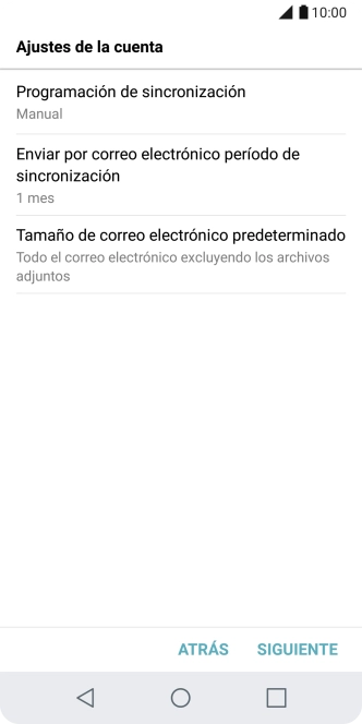 Pulsa Programación de sincronización.