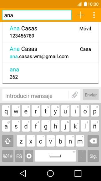 Pulsa el contacto deseado.