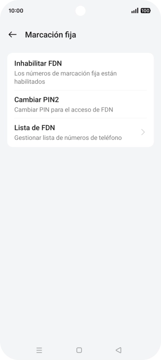 Pulsa Inhabilitar FDN.