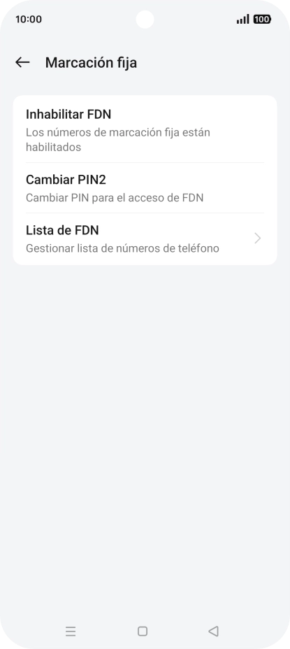Pulsa Inhabilitar FDN.