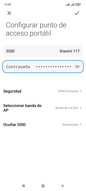 Pulsa el icono de aceptar.