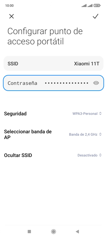 Pulsa el icono de aceptar.