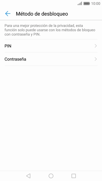 Pulsa el código de seguridad deseado y sigue las indicaciones de la pantalla para crear un código de seguridad del teléfono adicional.