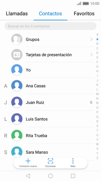 Pulsa Contacto nuevo.