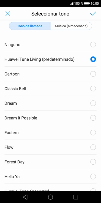 Pulsa Música (almacenada).