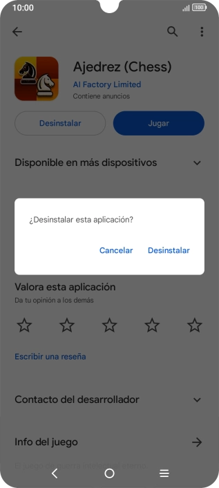 Pulsa Desinstalar.
