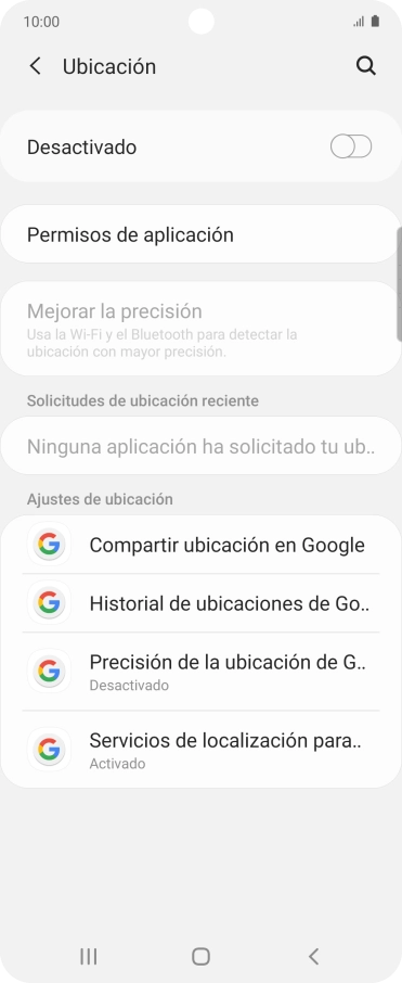 Pulsa el indicador para activar o desactivar la función.