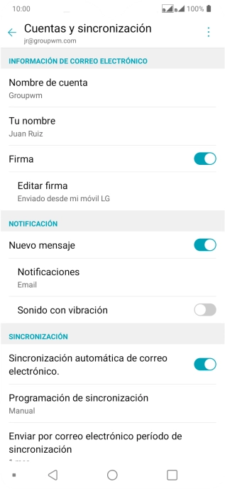 Pulsa el indicador junto a 