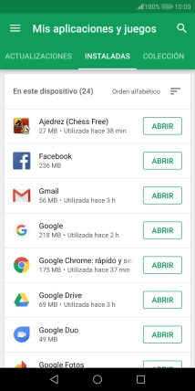 Pulsa la app deseada.