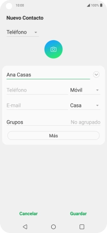 Pulsa Teléfono e introduce el número de teléfono deseado.