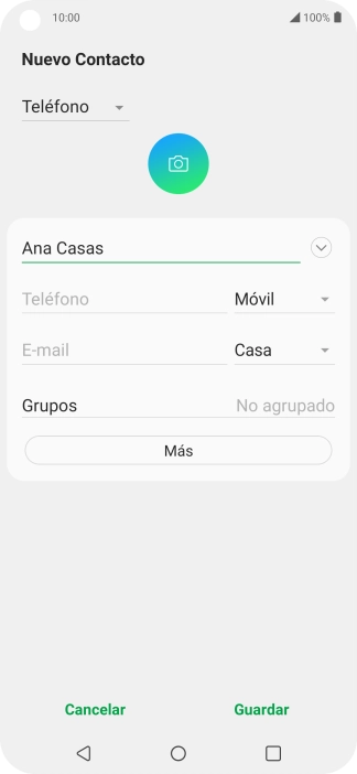 Pulsa Teléfono e introduce el número de teléfono deseado.