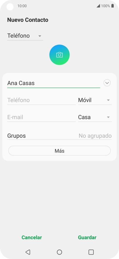 Pulsa Teléfono e introduce el número de teléfono deseado.