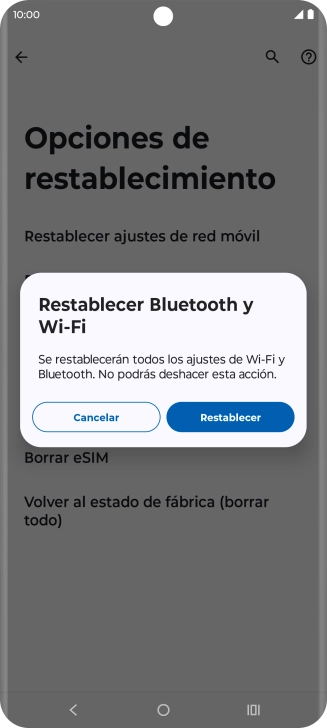 Pulsa Restablecer.