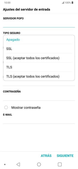 Pulsa Apagado para desactivar la función.