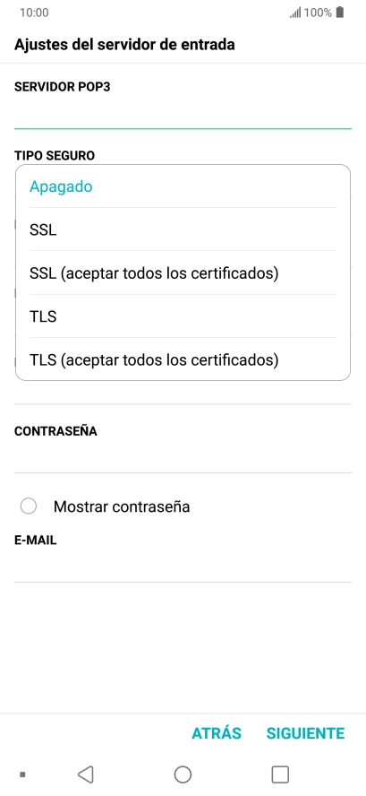 Pulsa Apagado para desactivar la función.