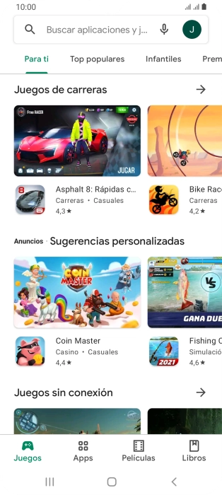 Pulsa el icono de perfil.