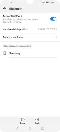 Pulsa el dispositivo Bluetooth deseado y sigue las indicaciones de la pantalla para vincular el dispositivo al teléfono.